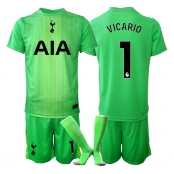 Tottenham Hotspur Guglielmo Vicario #1 Portiere Maglia Gara Casa Repliche 2025-26 Bambino Maniche Corte